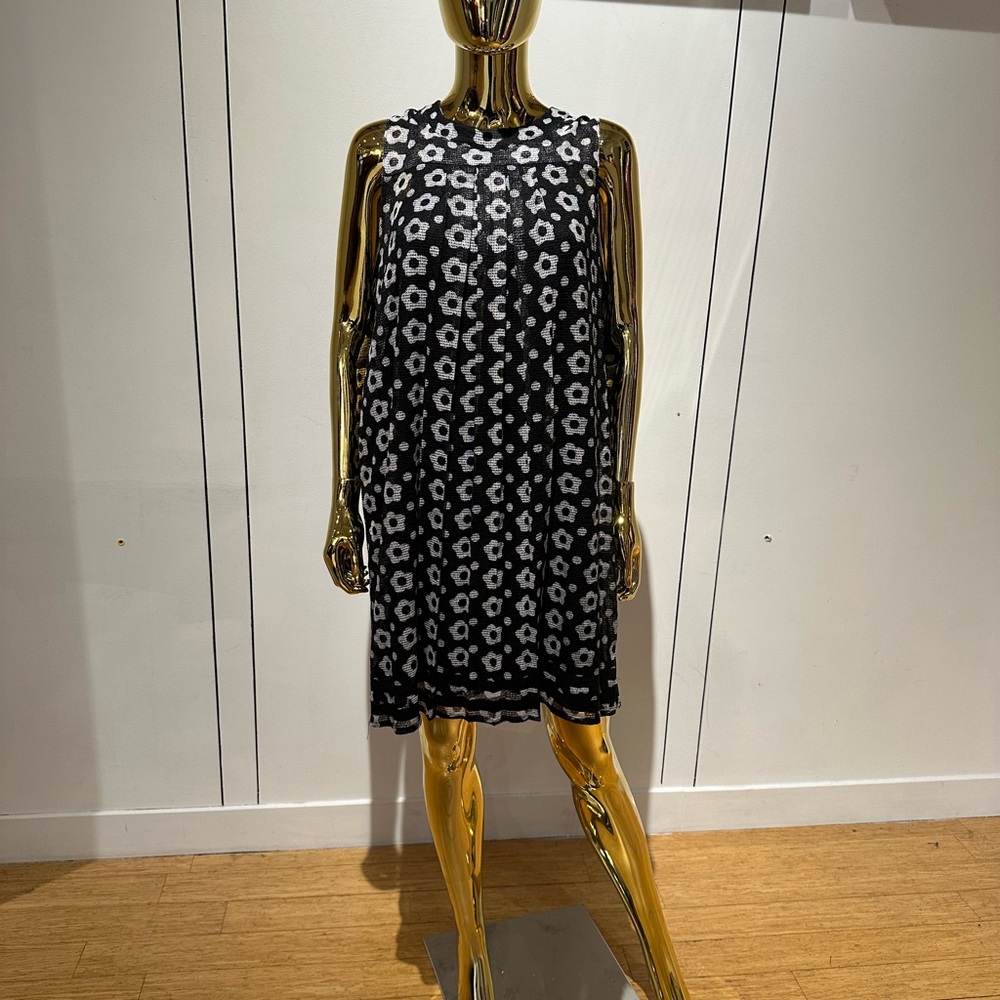 Black and White Patterned Dress
